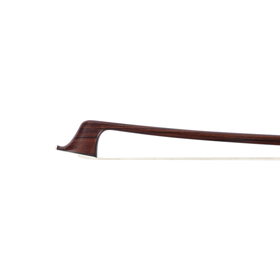 Forte Pro select Brazilwood cello bow tip, featuring round stick and white horsehair