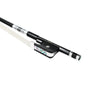 NeoTek Pro Carbon Fiber French style bass bow tip, featuring weaving pattern stick and white horsehair