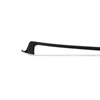 NeoTek Plus Carbon Fiber violin bow tip, featuring black matte finish stick and white horsehair
