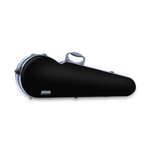  Cantana HiTech contour violin case rear side view high gloss black finish with a handle