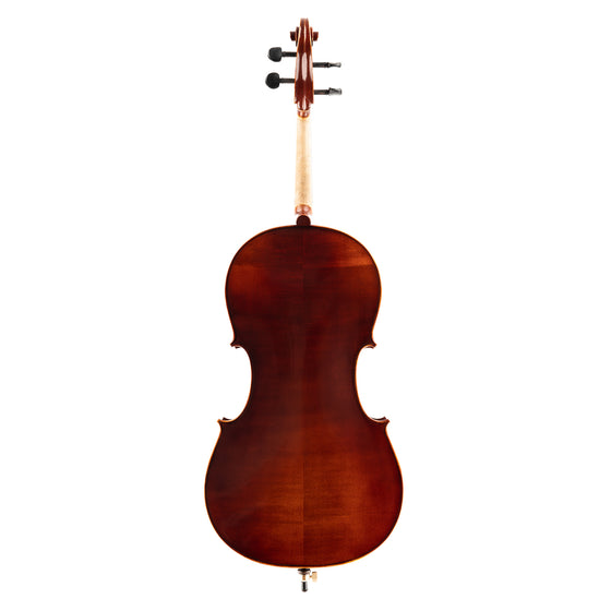 Exquisitus Solo 35 Cello Back featuring Solid flamed Maple