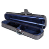 Cantana HD contour violin case open view black canvas blue velvet interior