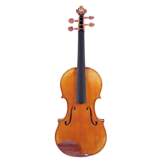 LOMBARDO "Cannone" Guarneri Violin Top without strings, copy of Guarneri Del Gesu Cannone, featuring antique varnish, Solid Spruce with tight grains, and Rosewood fittings